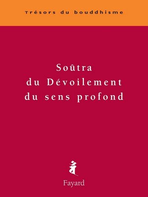 cover image of Soûtra du dévoilement du sens profond